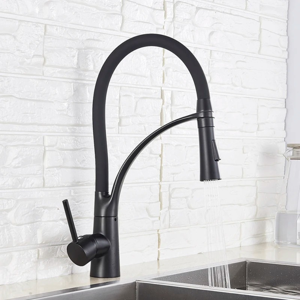 Elegant Brass Kitchen Mixer Tap | Pull Out Spray & Dual Modes 0