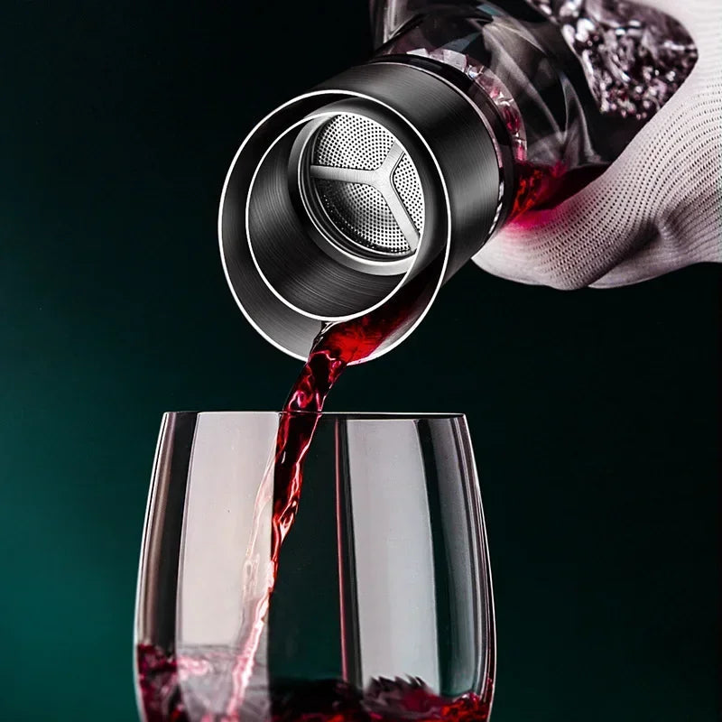 Elegant Crystal Wine Decanter | Modern Iceberg Design & Lead-Free Glass 2