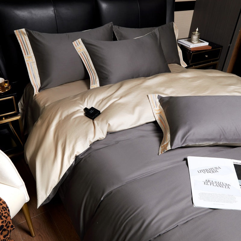 Luxurious Cotton Satin Bedding Set | Breathable Duvet Covers & Elegant Embroidery 1