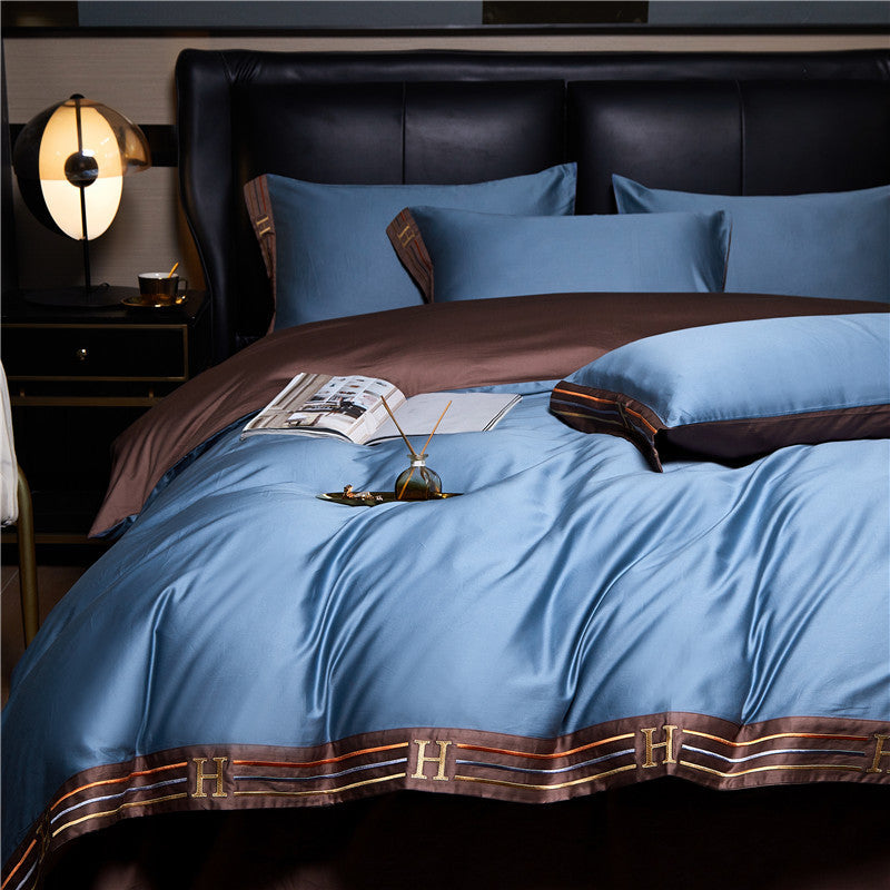 Luxurious Cotton Satin Bedding Set | Breathable Duvet Covers & Elegant Embroidery 6