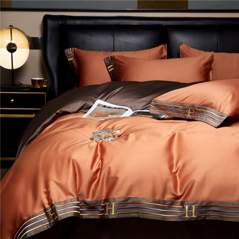 Luxurious Cotton Satin Bedding Set | Breathable Duvet Covers & Elegant Embroidery 7