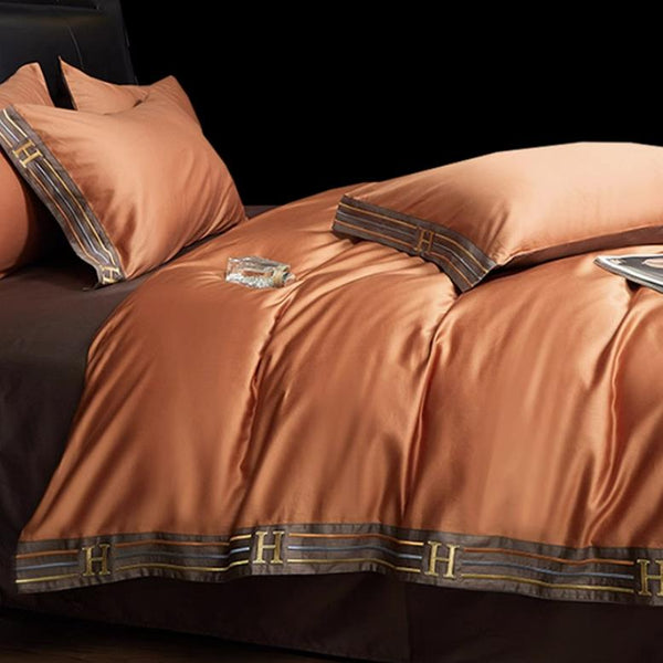 Luxurious Cotton Satin Bedding Set | Breathable Duvet Covers & Elegant Embroidery 8