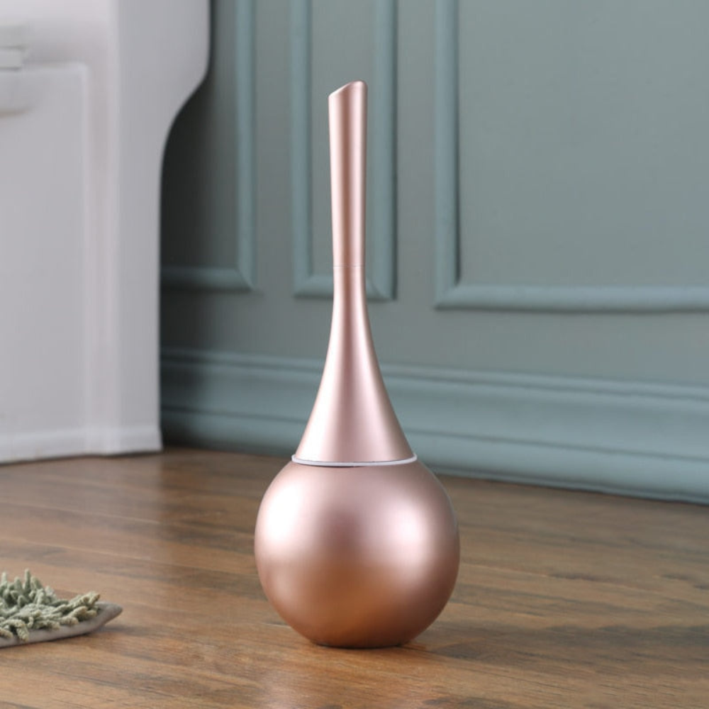 Modern Toilet Brush Set | Stainless Steel Holder & Hygienic Design 0