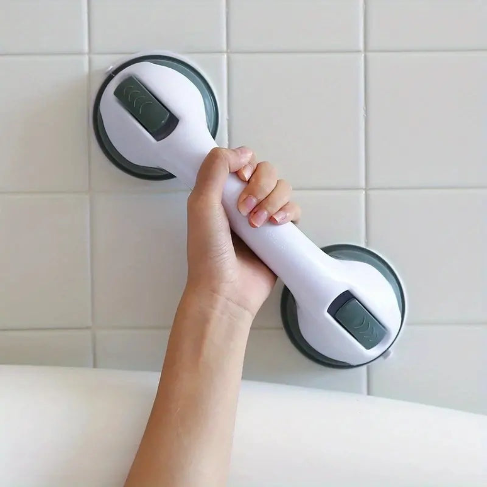 Non-Slip Bathroom Grab Bars | Portable Shower Grab Rail with Suction Installation 0