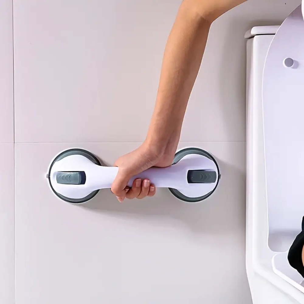 Non-Slip Bathroom Grab Bars | Portable Shower Grab Rail with Suction Installation 3