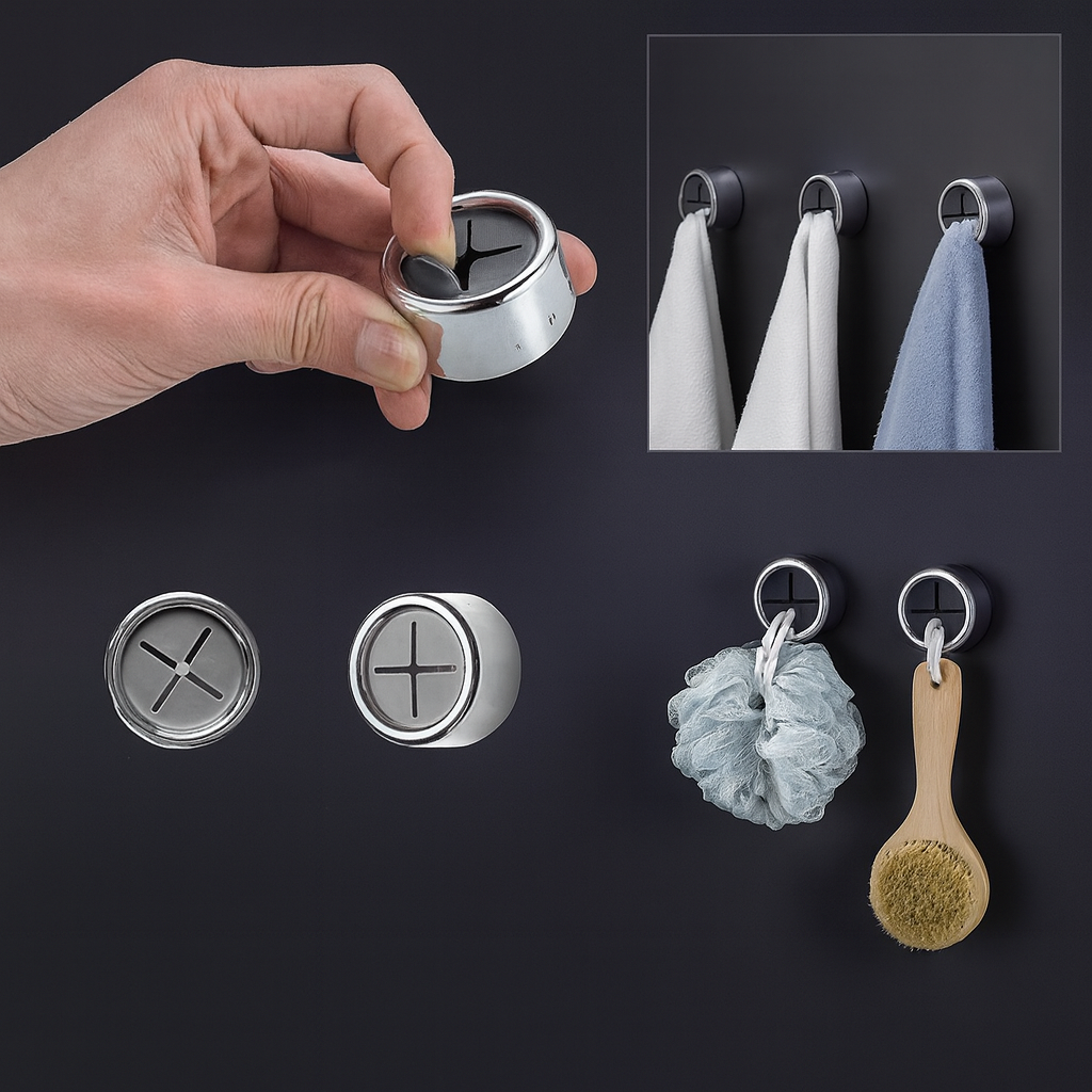 Compact Self-Adhesive Towel Holder | Durable & Easy Installation