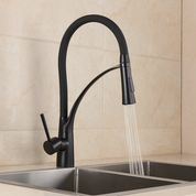 Elegant Brass Kitchen Mixer Tap | Pull Out Spray & Dual Modes