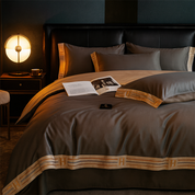 Luxurious Cotton Satin Bedding Set | Breathable Duvet Covers & Elegant Embroidery