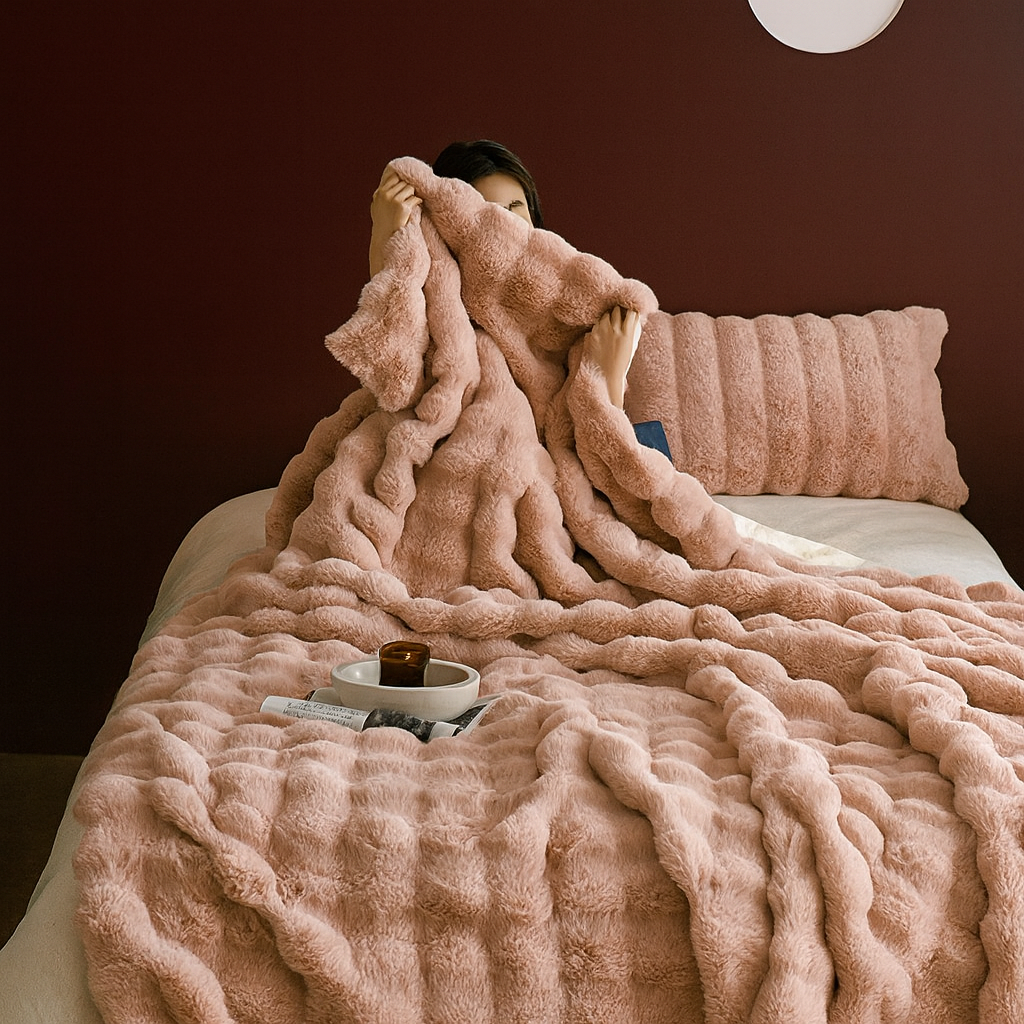 Ultra-Soft Fluffy Fleece Blanket | All-Season Comfort & Cozy Fleece Throw